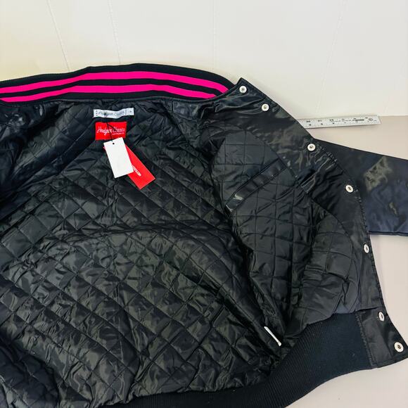 Travis Scott Astro World Satin Bomber Jacket Medium Black Headgear Classics NWT - Picture 7 of 8